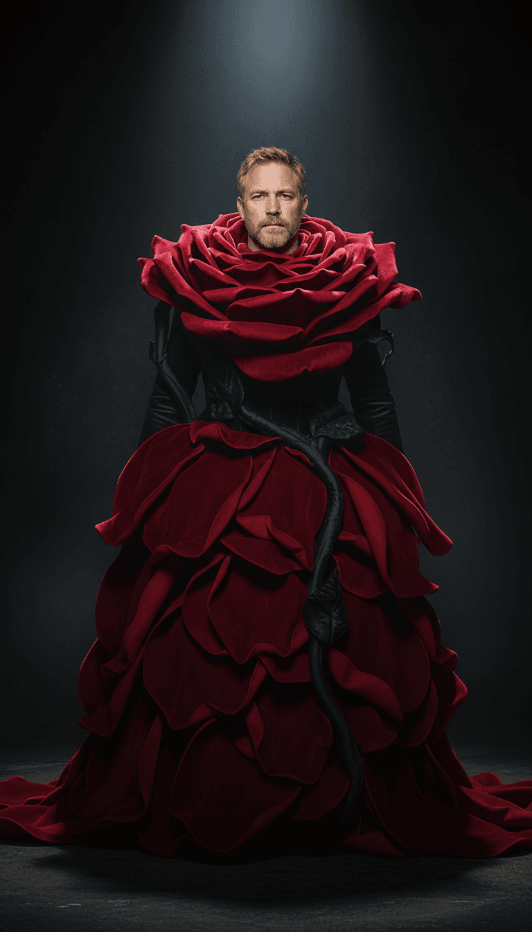 Giant Red Rose AI Halloween costume example