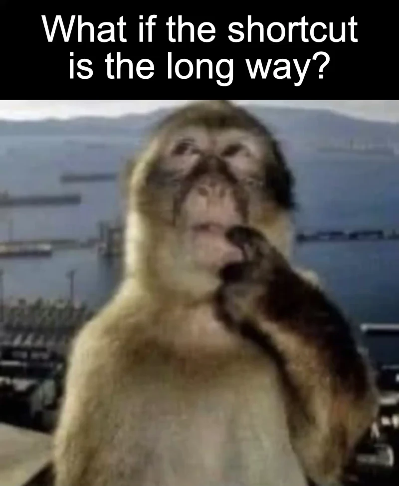 The suspicious shortcut: What if the shortcut is the long way?