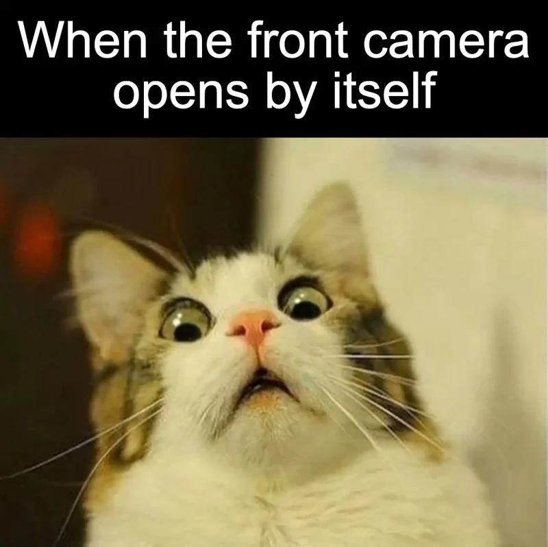 The accidental selfie: When the front camera opens by itself